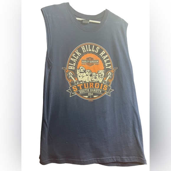 EUC 74th Sturgis Harley Davidson men’s cut off - Picture 1 of 4
